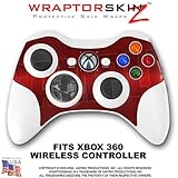 Brushed Metal Red Skin by WraptorSkinz TM fits XBOX 360 Wireless Controller (CONTROLLER NOT INCLUDED