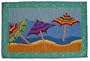 Coastal Tropical TiKi Beach Umbrellas Accent Rug