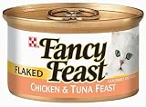 Fancy Feast Flaked Chicken & Tuna Feast Cat Food 3 oz (Pack of 24)