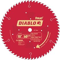 Freud D1060X Diablo 10-Inch 60 Tooth ATB Fine Finish Saw Blade with 5/8-Inch Arbor and PermaShield Coating
