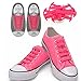 Homeout 1 Set(16pcs) No Tie Silicon Shoelaces - Colorful (Pink, 16pcs/Adults)