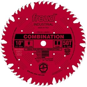 Freud LU84R011 10-Inch 50 Tooth ATB Combination Saw Blade with 5 8-Inch Arbor and... by Freud
