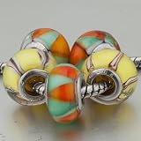 Pugster 5 Yellow Green Pattern Pandora Beads Bracelets