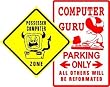 Computer Guru Parking & Xing Sign Collection Gift Set