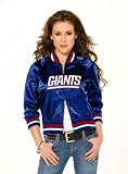 New York Giants Women's Classic Satin Baseball Collar Jacket - by Alyssa Milano
