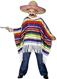 BOYS/KIDS MEXICAN PONCHO FANCY DRESS COSTUME - ONE SIZE