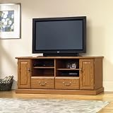 Sauder Carolina Oak Finish Wood TV Stand