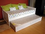 Solid Pine American Day Bed With Pop Up Trundle White