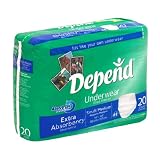 Depend Underwear Extra Absorbency Size Small/Medium Case/80 (4 bags of 20)