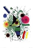 IMAGE OF The Singing Fish MUSEUM WRAP CANVAS Print With Added Heavy BRUSHSTROKES Joan Miro 28x39