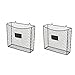 Wall35 Cestino Hanging Wall File Organizer and Magazine Holder, Wall Mount Chicken Wire Baskets with Tag Slot, Black Set of 2