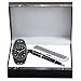 3-Piece Mens Designer Watch Gift Set - Black Sport