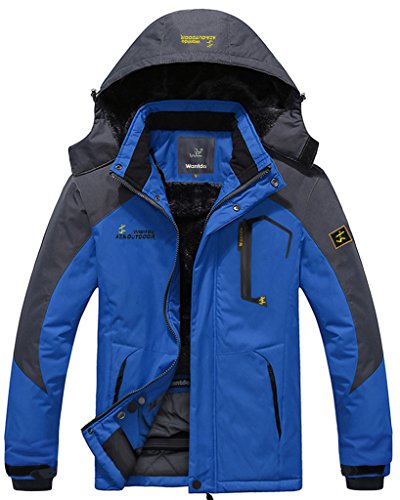 Wantdo Men s Waterproof Mountain Jacket Fleece Windproof Ski Jacket(US S)