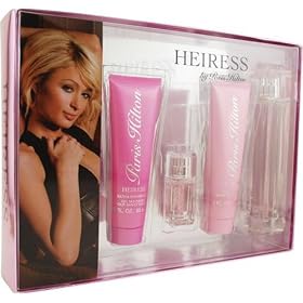 Heiress By Paris Hilton For Women, Mini, Set Of 4 (Body Lotion, Bath, Shower Gel and Eau de Parfum Spray)