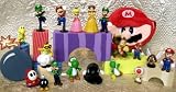 Hard to Find Super Mario Brothers 20 Piece Figure Playset with Mario Figure Carry Case, Figures Include Toad, Bomber, Koopa Troopa, Shy, Goomba, Mario, Yoshi, Bullet Bill, Luigi, Princess Peach, Lakitu Spiny, Donkey Kong, Princess Daisy, And A Big Mario Bomb.IMAGE