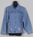 North Carolina Charlotte Denim Jacket with Embroidered Logo
