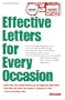 Effective Letters for Every Occasion: 100 Sample Personal Letters to Inspire Your Own Correspondence Needs