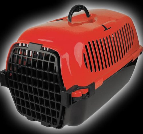 Reise Box Hunde Katze Haustier Transportbox rot ELECSA 13302