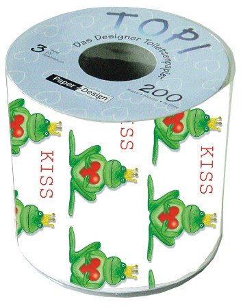 bedrucktes Toilettenpapier - Frosch Box Höhe 10cm