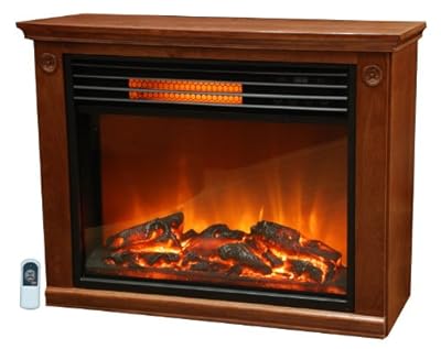 Lifesmart Products LS2001FRP13 Infared Fireplace, 1500-watt, Medium Oak