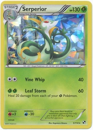 Pokemon - Serperior (5) - Black and White - Holofoil