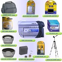 NEW SONY DCR-DVD308 DVD CAMCORDER W/ ULTIMATE DVD KIT