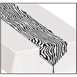 Printed Zebra Print Table Runner Party Accessory (1 count) (1/Pkg)