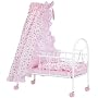 Corolle Nursery Floral Print Canopy Bed - 27" x 19" x 11"