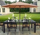 13 Tan Patio Umbrella Wooden Market Umbrella Patio Furniture