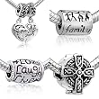 Pugster Mothers Day Presents 4 Pc Beads Charms Set Mother And Daughter Bead Family Charms Fits Pandora Charm Bracelet