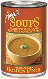 Amy's Kitchen Golden Lentil Soup, 14.4-Ounce Cans (Pack of 12)