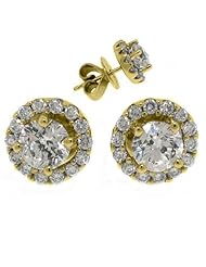 1.25 Carat Brilliant Round Diamond Stud Earrings