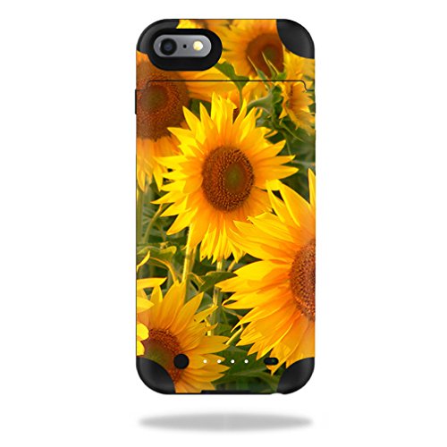 MightySkins Protective Vinyl Skin Decal for Mophie Juice Pack iPhone 6 Plus cover wrap sticker skins Sunflowers