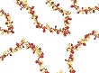 9' Red and Gold Twist Beaded Diamond Christmas Garland