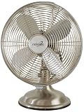 Minka-Aire Fans F300-BN 11″ Retro Contemporary Indoor Brushed Nickel Desk Fan