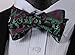 SetSense Men's Floral Jacquard Woven Self Bow Tie Set