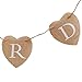 SL crafts CARDS Banner Wedding Heart Garland Jute Hessian Burlap Bunting (Love heart in 3.43.4 Inch,its small design)