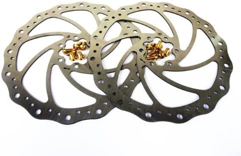 2 Disc Brake Rotor 160mm For SHIMANO AVID With 12 Pcs Bolts Gold Titanium Ti Bolts