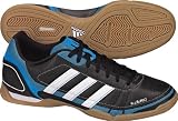 adidas Ezeiro II IN Soccer Cleat (Little Kid/Big Kid),Black/White/Cyan,2 M US Little Kid