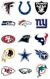 NFL Stickers 32 Football Team Logo Jumbo Sticker Set