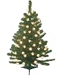 3' Pre-Lit Double Petal Reflector Artificial Christmas Tree Clear Lights #H80837