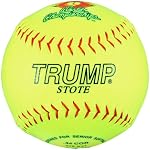 Trump&reg; AK-SS-375 12 Inch Red Stitch Synthetic Leather Softball - Official Softball of Senior Softball USA (Sold in Dozens)