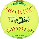 Trump&reg; AK-SS-375 12 Inch Red Stitch Synthetic Leather Softball - Official Softball of Senior Softball USA (Sold in Dozens)