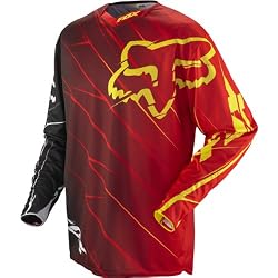 Fox Racing 360 Future Youth Boys Dirt Bike Motorcycle Jersey w/ Free B&F Heart Sticker - Red