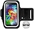 Running & Exercise Armband for Samsung Galaxy S5 S4 S3 iPhone 6 / 6S (4.7), HTC One & More with Key Holder & Reflective Band (Black)
