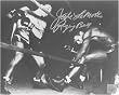 Jake Lamotta Signed 8X10 Photo - (Knocking Sugar Ray Robinson Through Ropes February 1943 Boxing