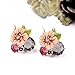Kaariag Punkin Flower Shape Dew Crystal Colored Glaze Earring