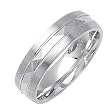 14K Handmade White Gold Comfort Fit Wedding Bands - Width: 6mm - Sizes 5-13