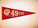 San Francisco 49ers Throwback Wool Blend Pennant