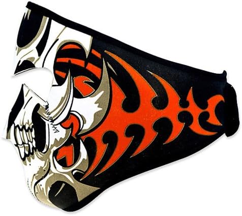 Reversible Warm Black Tribal Classic Skull Neoprene Full Face Mask Facemask Headwear Outdoor Sport Ski Skiing Snowmobile Snowboard